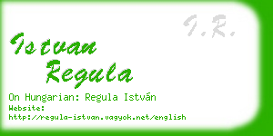 istvan regula business card